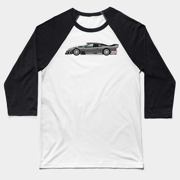 Benz CLK GTR Baseball T-Shirt by kindacoolbutnotreally